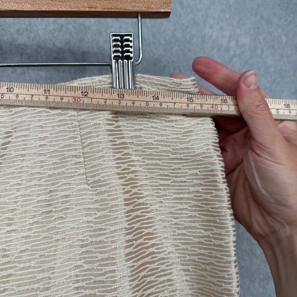 Jones New York Pencil Skirt Size 8 Gold Cream Textured Office Business NEW - Picture 10 of 12